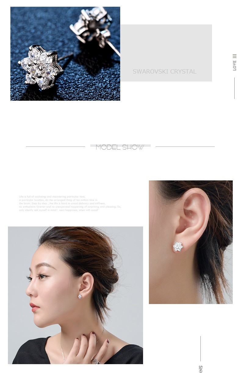 SWAROVSKI（スワロフスキー） ピアス レディース 高級 雪の結晶 雪華