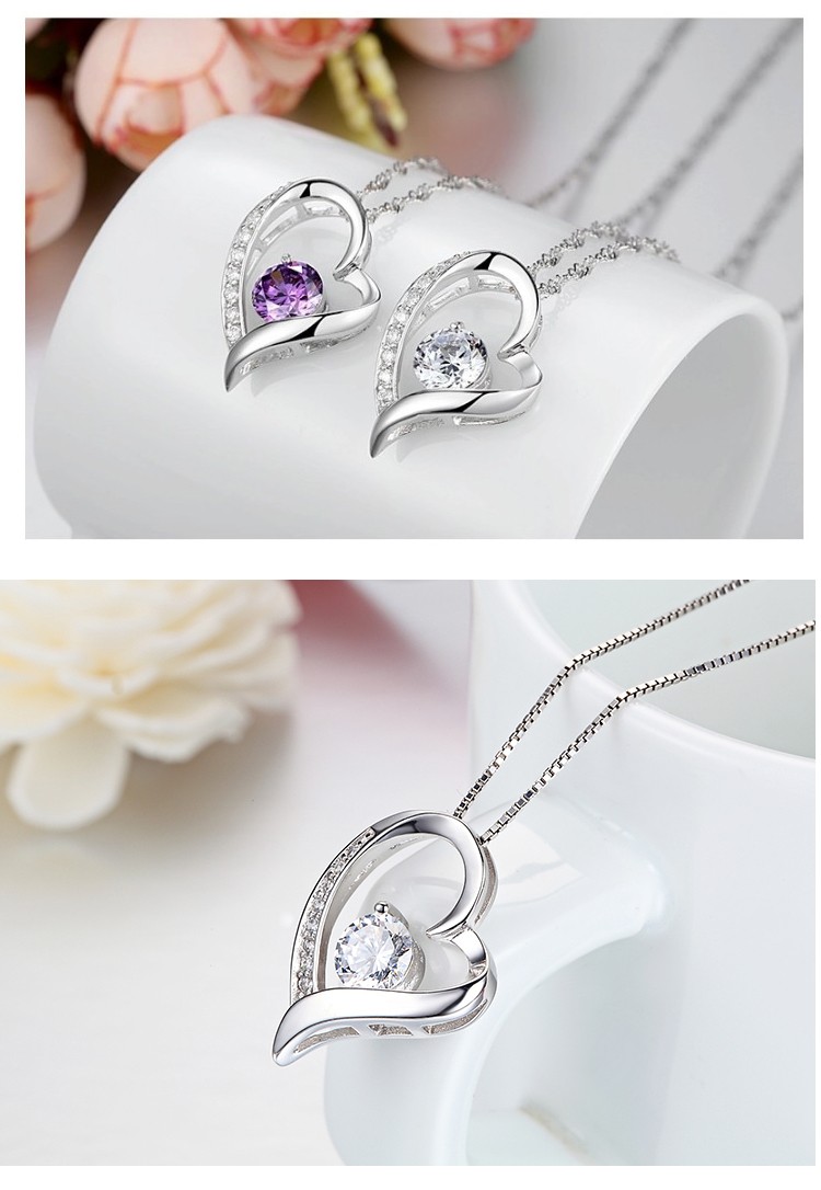 未使用級　SWAROVSKI　スワロフスキー　シルバー　ネックレス　ハート 782362-2.jpg