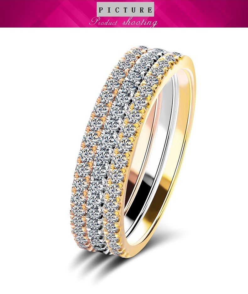 SWAROVSKI リング 指輪 3本セット スワロフスキー エタニティ