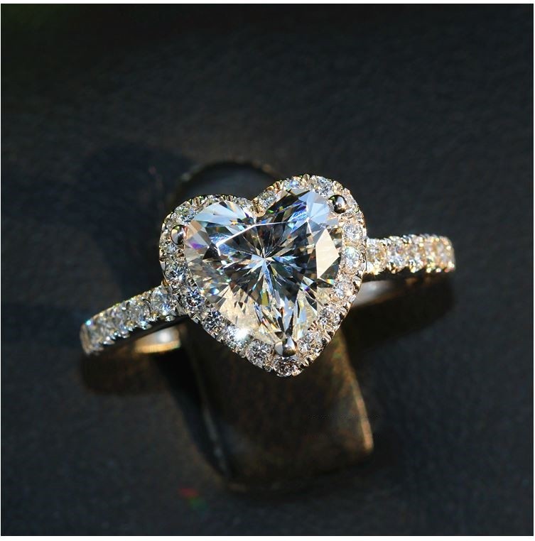 指輪 リング レディース ハート 大粒 ダイヤモンドCZ 結婚指輪 誕生