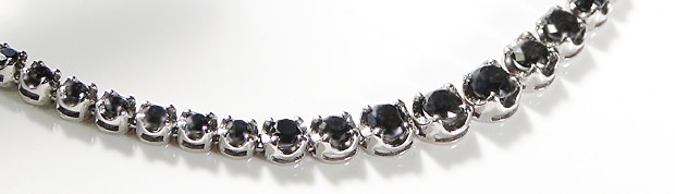 【K18WG】ブラックダイヤモンド ネックレス5.00ct【ＡＡＡクラス】