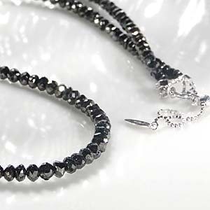  commodity image 2 [K18WG] black diamond necklace 30ct up [AAA Class ]