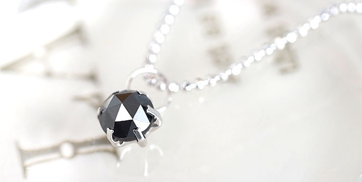 [K18WG] black diamond Monde pendant top [AAA Class ]