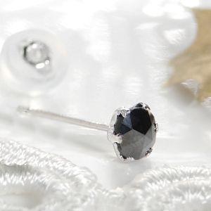  commodity image 1 [PT900] natural black diamond Monde earrings 0.15ct one-side ear for [AAA Class ]