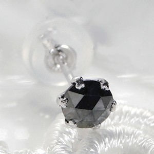  commodity image 2 [PT900] natural black diamond Monde earrings 0.15ct one-side ear for [AAA Class ]