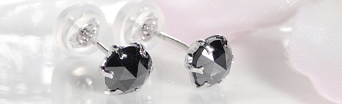 [PT900] natural black diamond Monde earrings 0.70ct[AAA Class ]