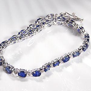  commodity image 1 [K18WG] natural sapphire & diamond bracele 4ct up 