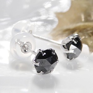 商品画像１ 【PT900】天然ブラックダイヤモンドピアス0.60ct【AAAクラス】