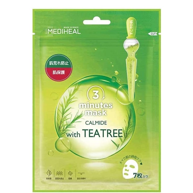 メディヒール MEDIHEAL 3MINUTES TEATREE MASK 7枚入(エッセンス127ml