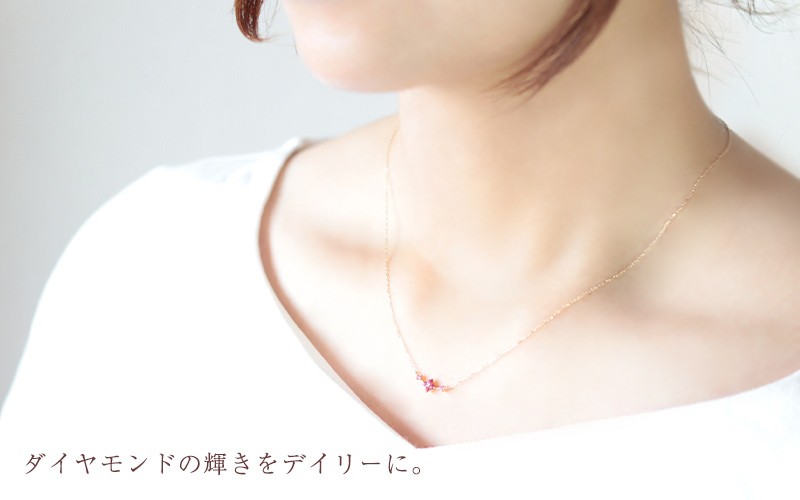 Jeweluce（ジュエルーチェ） K18YG/WG/PG フラワー ライン ルビー
