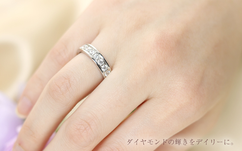 H＆C】ダイヤモンド エタニティ リング プラチナ pt950 1.5ct ダイヤ