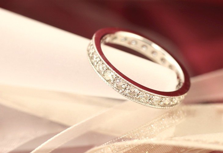 Jeweluce ☆ダイヤモンド 1.00ct ミル打ち フルエタニティ