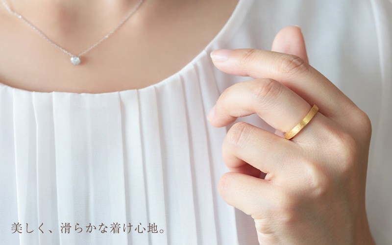 K24純金リング【スクエア】サイズ7号〜13号 | JUNGOLD【純金の世界】