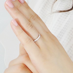 商品画像３ pt950【0.20ct】ダイヤモンド エタニティ リング