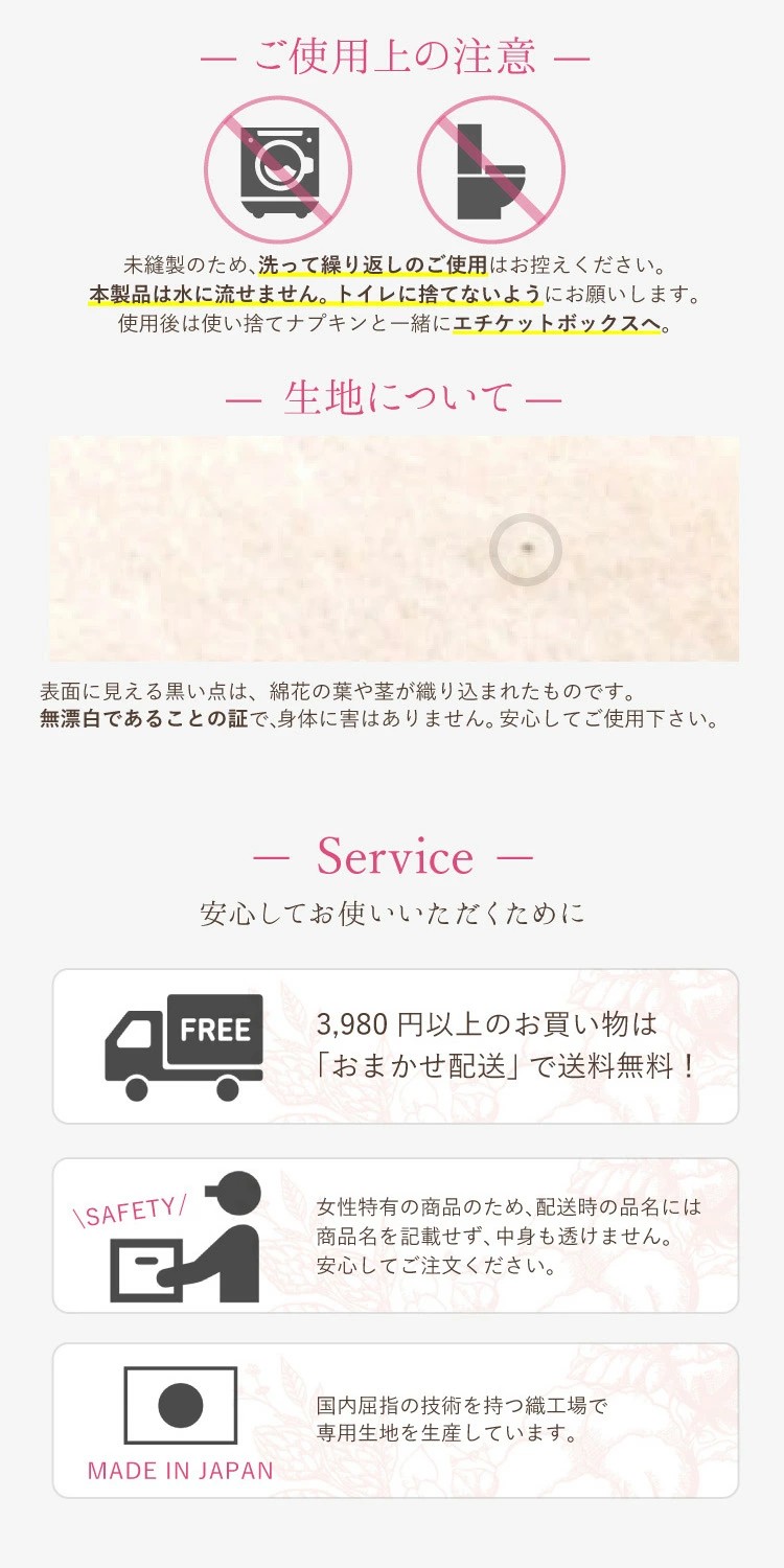 注意＆配送について