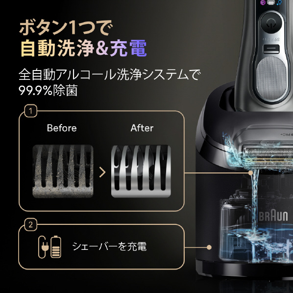 BRAUN（ブラウン） シリーズ9 Pro+ マットグレー 9665CC : JHBストア
