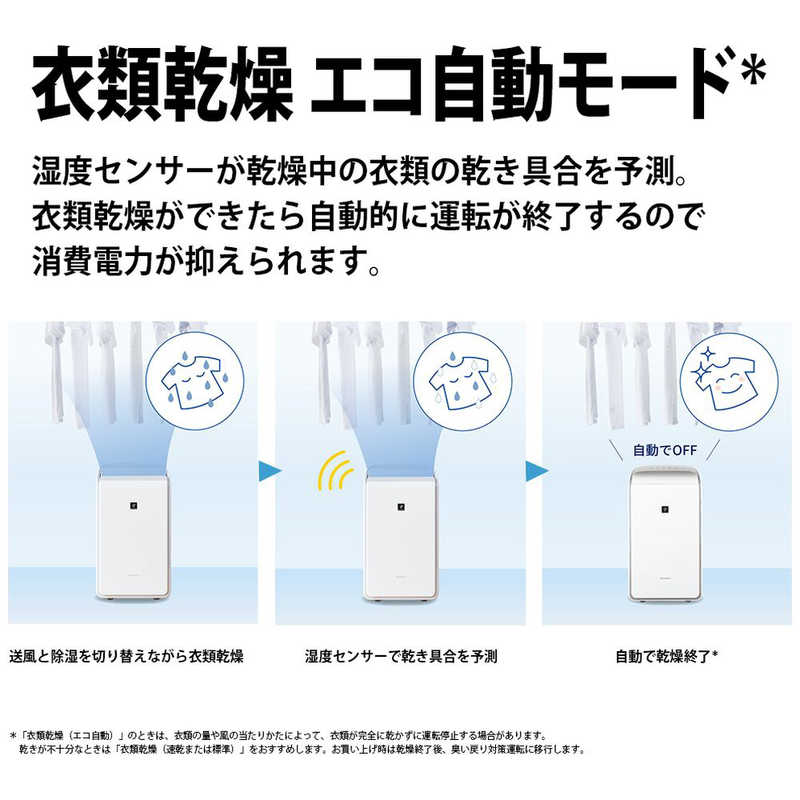 SHARP（シャープ） 衣類乾燥機除湿機 CV-SH150-W ホワイト系
