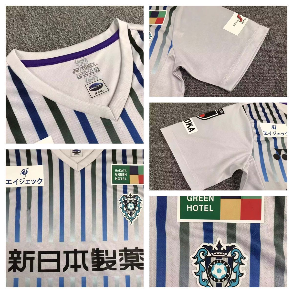 Jリーグ アビスパ サッカー 福岡 サッカーユニフォーム 背番号なし Tシャツ ホーム アウェイ サポーターグッズ レプリカ 非公式 通気性 練習着