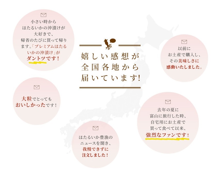 富山県名産品の販売店【地場もん通販】川村水産・プレミアムほたるいか沖漬け（瓶入り）を販売