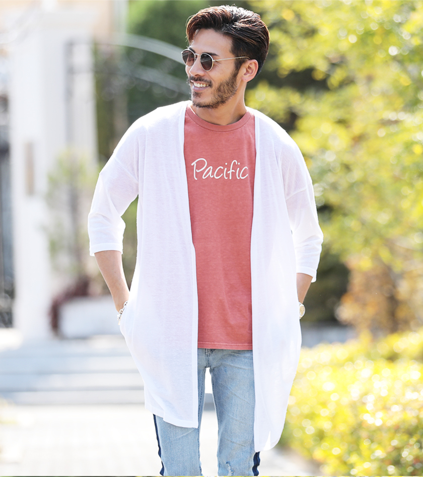 薄手 カーディガン 22 コーディガン トップス メンズ ロング ロングカーディガン 丈長 春夏 Sale開催中 メンズ