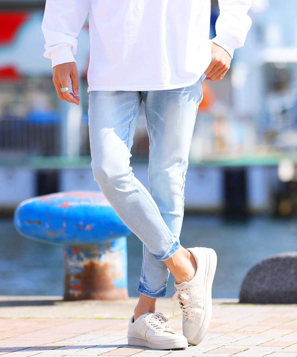 出産祝いなども豊富 スキニーデニム アンクルパンツ メンズ ボトムス ジーンズ ジーパン ダメージ加工 ストレッチ 9分丈 アンクル丈 スキニーパンツ 春 春服4 995円 Aynaelda Com