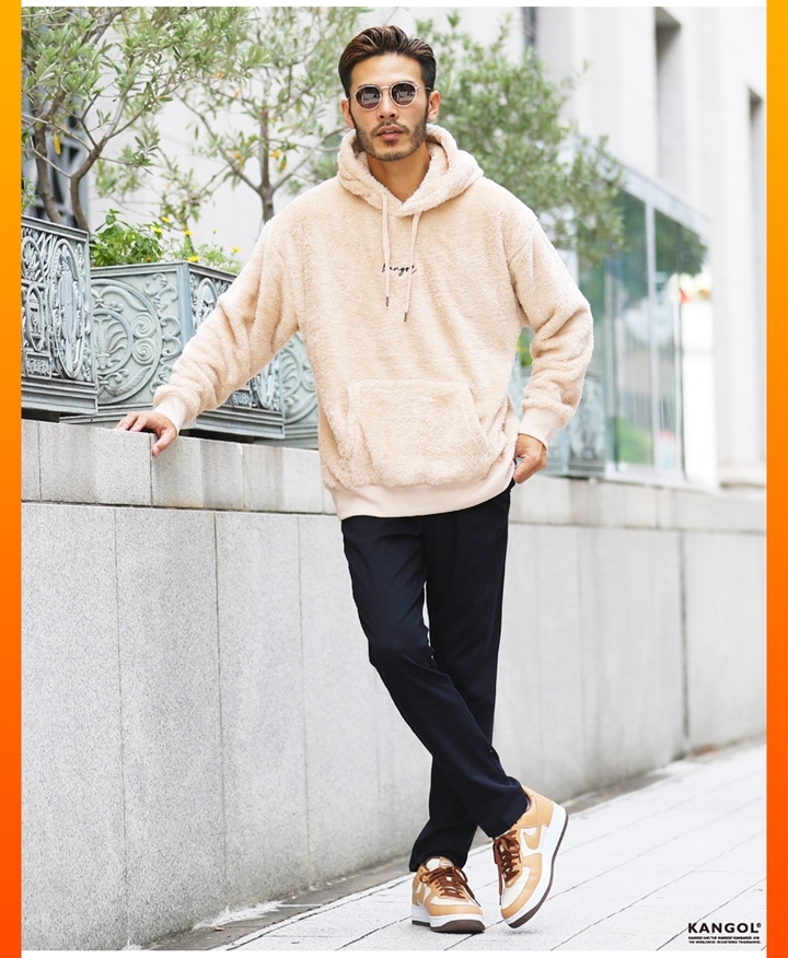 ポリウレタ Kangol ロゴ刺繍 秋服 冬服 送料無料 Jiggys Shop 通販 Paypayモール カンゴール ボアパーカー メンズ トップス プルオーバーパーカー フーディー ビッグシルエット ゆったり ブラック