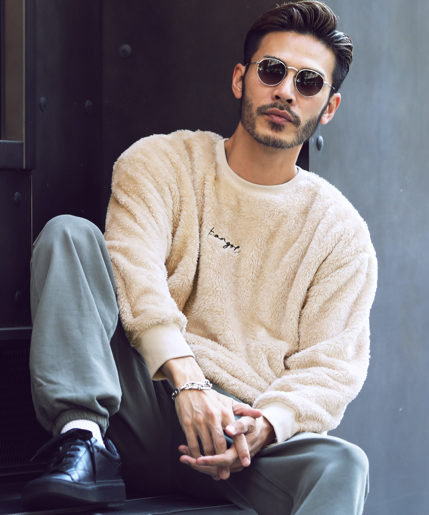 トレーナー/スウェット MINK TOKYO    KANGOL BIG PO KANGOL（カンゴール） ボアトレーナー メンズ トップス もこもこ