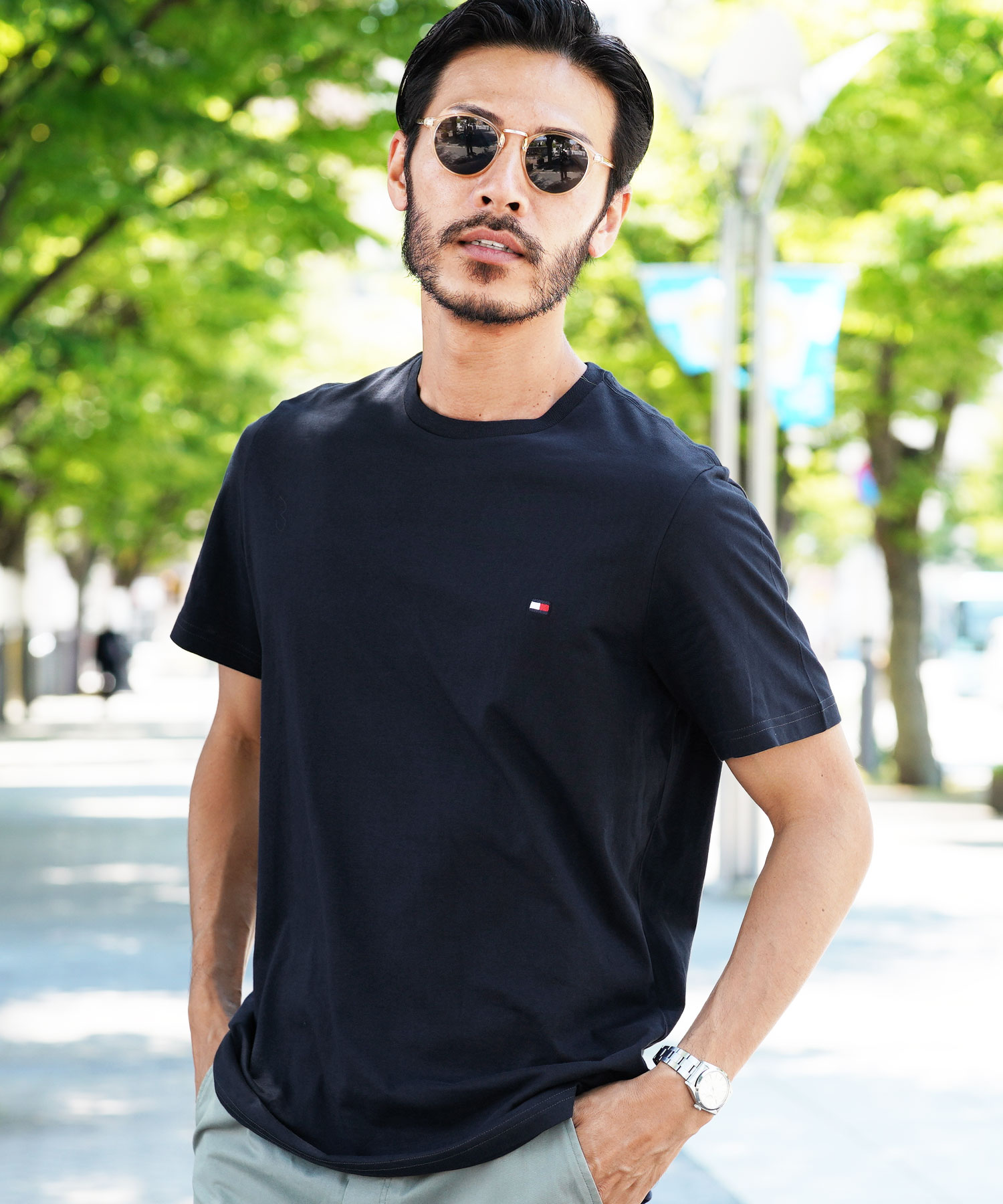 TOMMY HILFIGER トミー ヒルフィガー Tシャツ メンズ トップス カットソー 半袖Tシャツ ブランドロゴ クルーネック 大きいサイズ  S-XXL 夏 夏服 送料無料