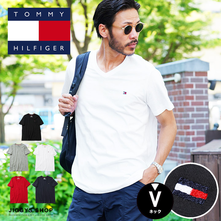 TOMMY HILFIGER トミー ヒルフィガー Tシャツ メンズ トップス カットソー 半袖Tシャツ ブランドロゴ Vネック 大きいサイズ  S-XXL 夏 夏服 送料無料 : 09t2225 : JIGGYS SHOP - 通販 - Yahoo!ショッピング