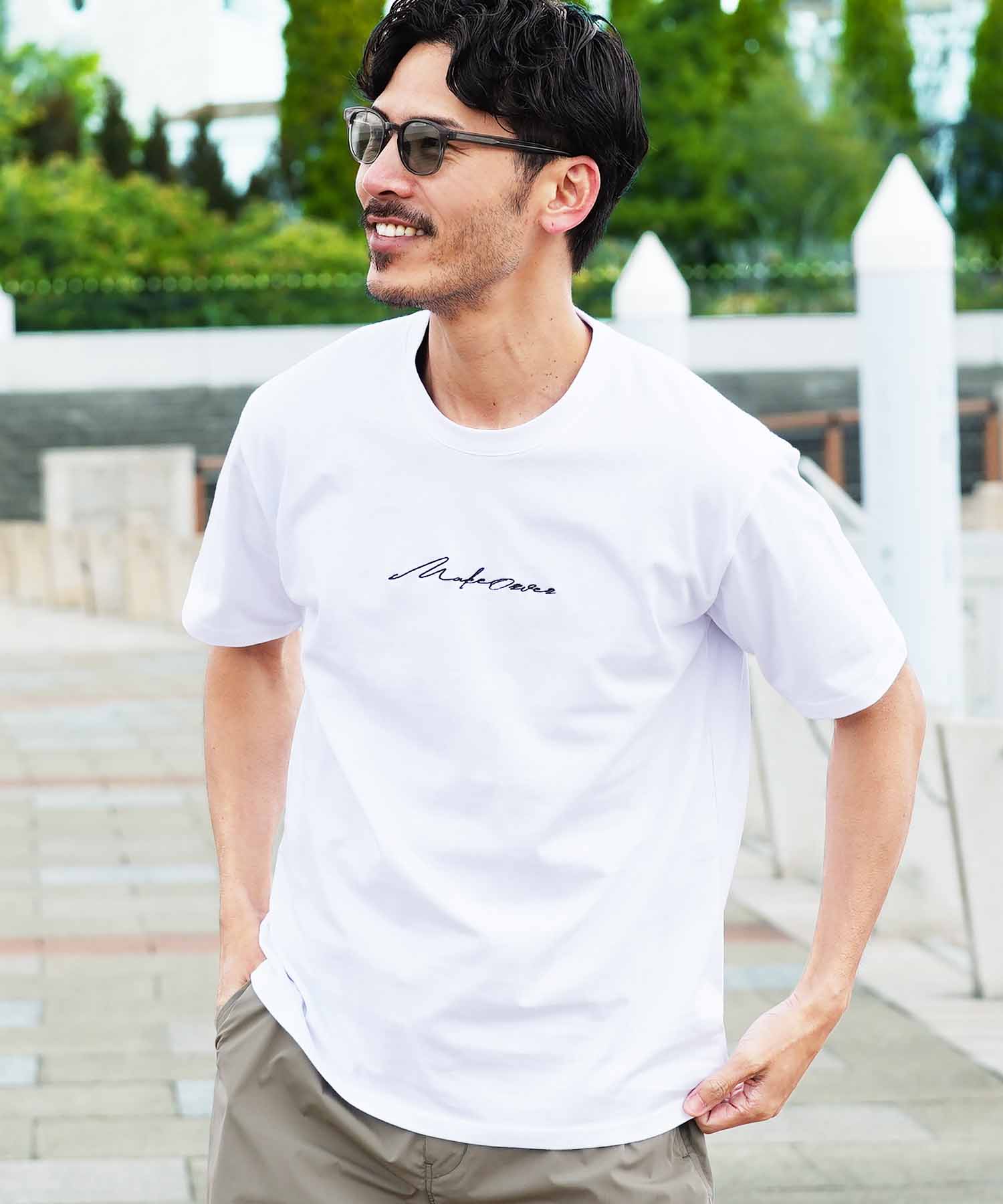 roshell Tシャツ メンズ トップス カットソー ロゴ刺繍 半袖T