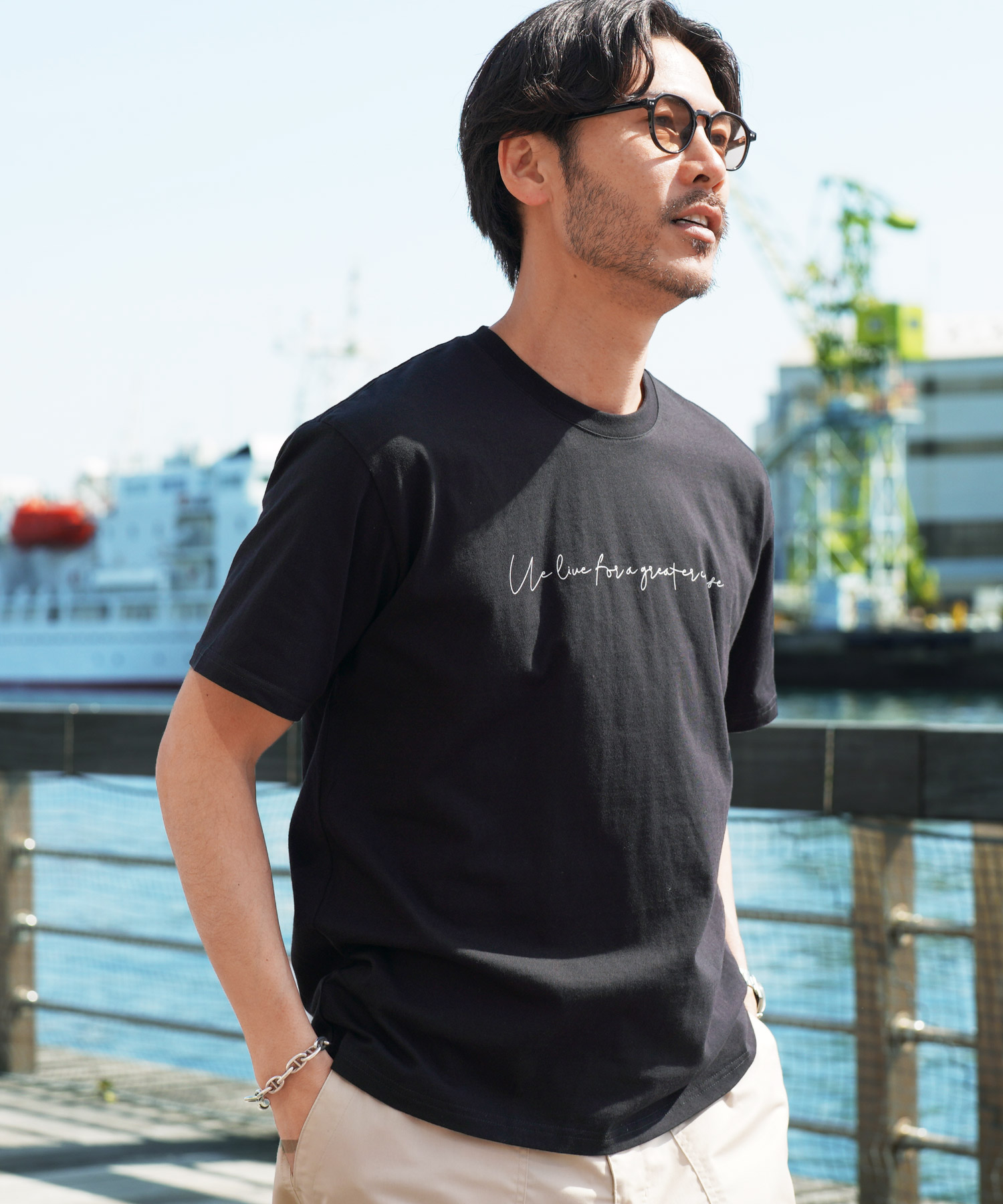 Tシャツ メンズ カットソー ロゴプリント 半袖 バックプリント ワンポイント 綿 コットン サーフ系 ユニセックス | JIGGYS SHOP | 03
