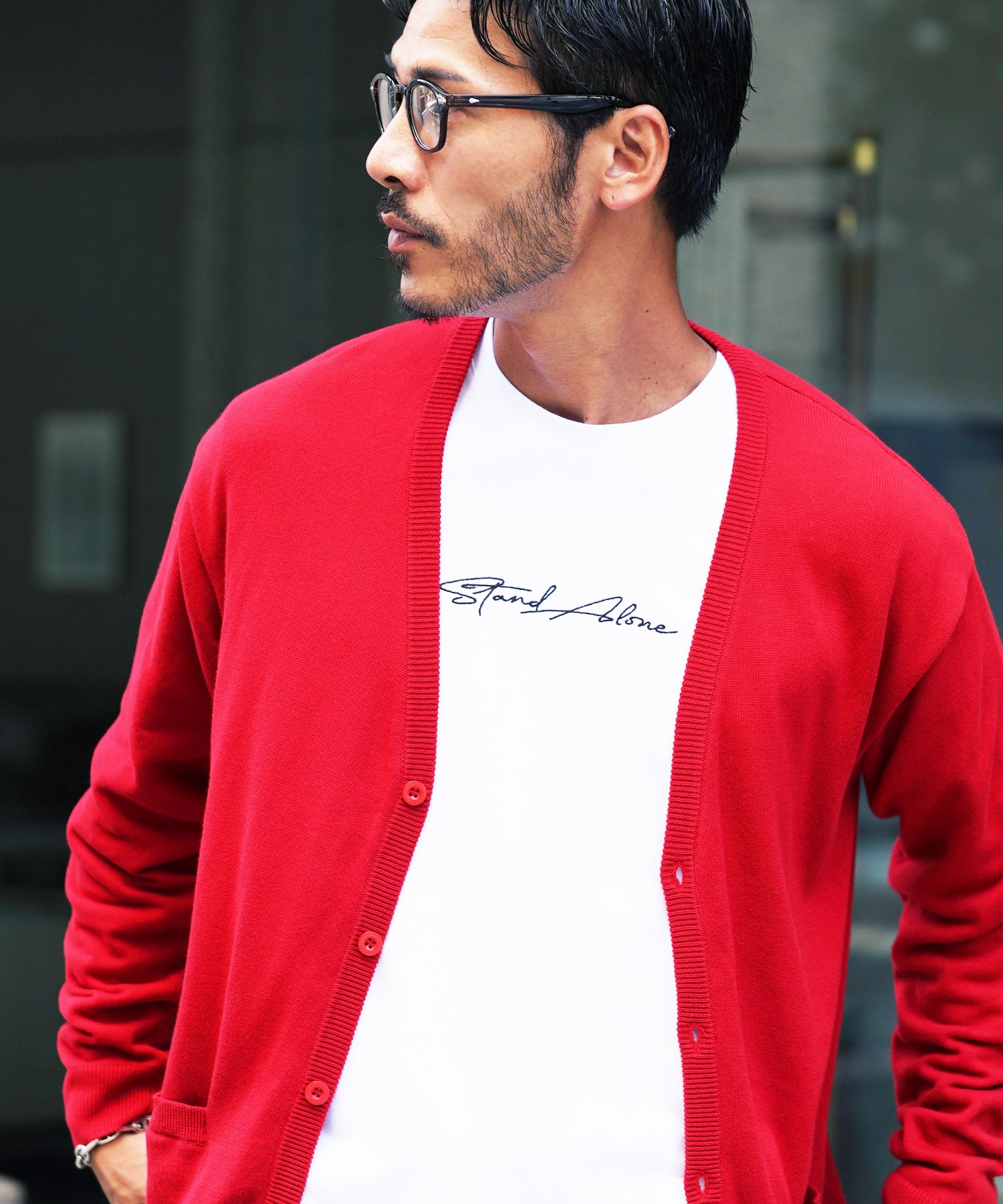 カーディガン メンズ トップス ニットカーディガン 無地 長袖 コットン 綿 S M L XL 秋 秋服 春 春服 | JIGGYS SHOP | 07