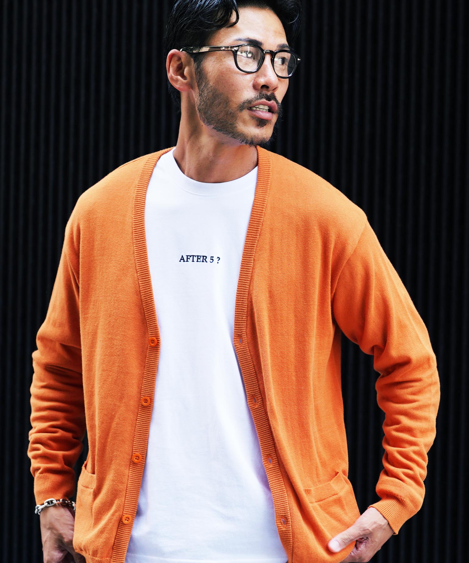カーディガン メンズ トップス ニットカーディガン 無地 長袖 コットン 綿 S M L XL 秋 秋服 春 春服 | JIGGYS SHOP | 08