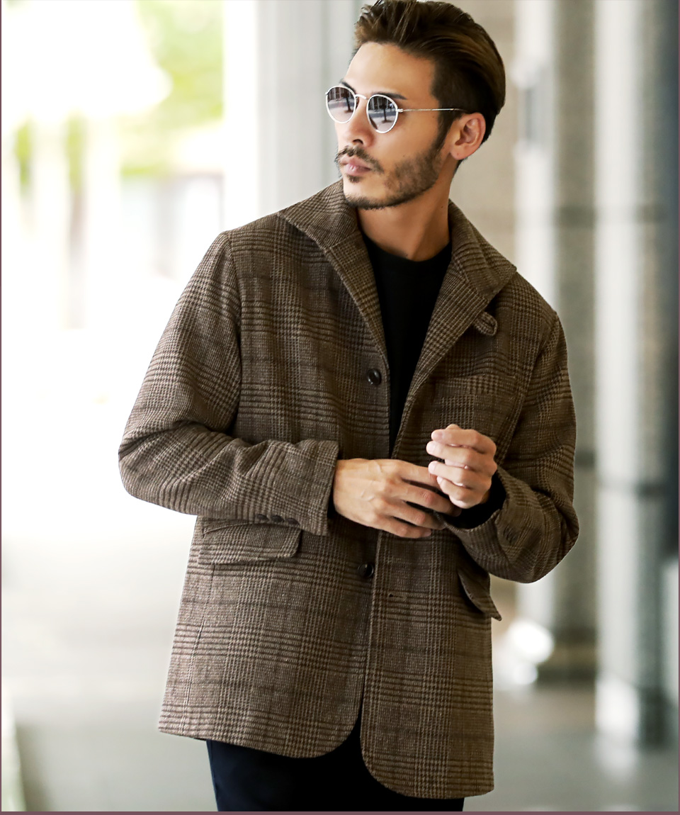 格安新品 メンズ 美品roshell S ロシェル セール Pコート ブラック ミドル丈 アウター