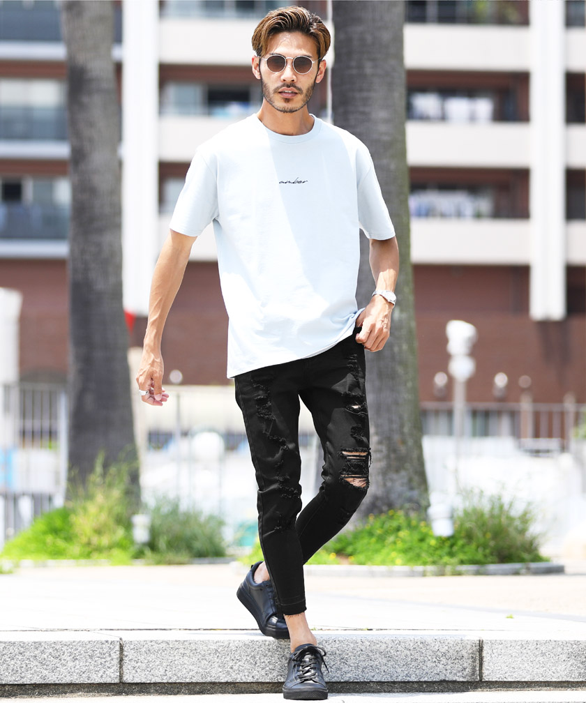 ニーデニム スキニーデニム スキニーパンツ 夏 夏服 送料無料 Jiggys Shop 通販 Paypayモール メンズ ボトムス アンクルデニム ストレッチ ダメージ ジーンズ ジーパン アンクル丈 はもちろん