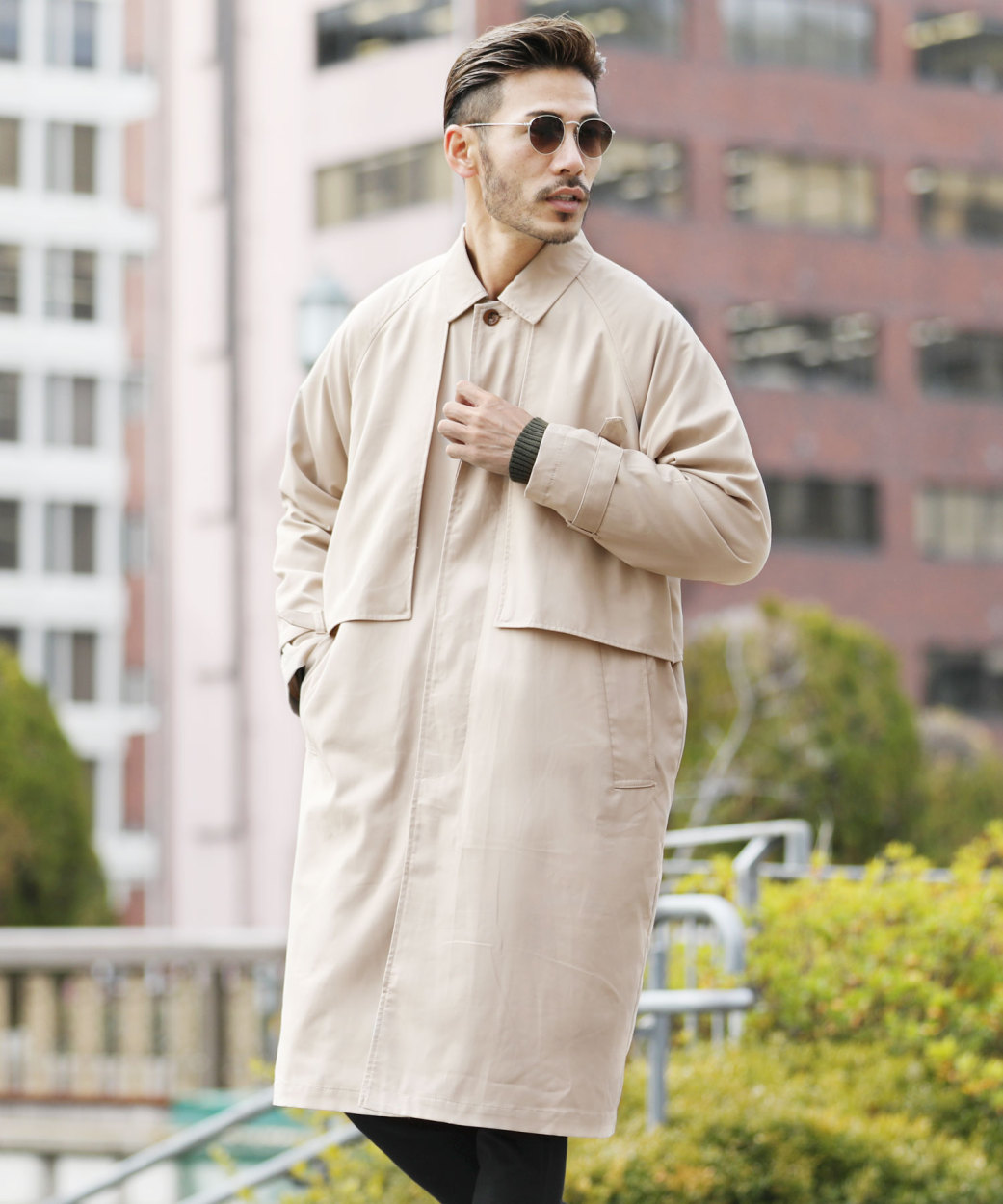 フラップコート メンズ アウター ラグラン仕様 スプリングコート ロングコート ロング丈 春 春服 送料無料 Jiggys Shop 通販 Yahoo ショッピング