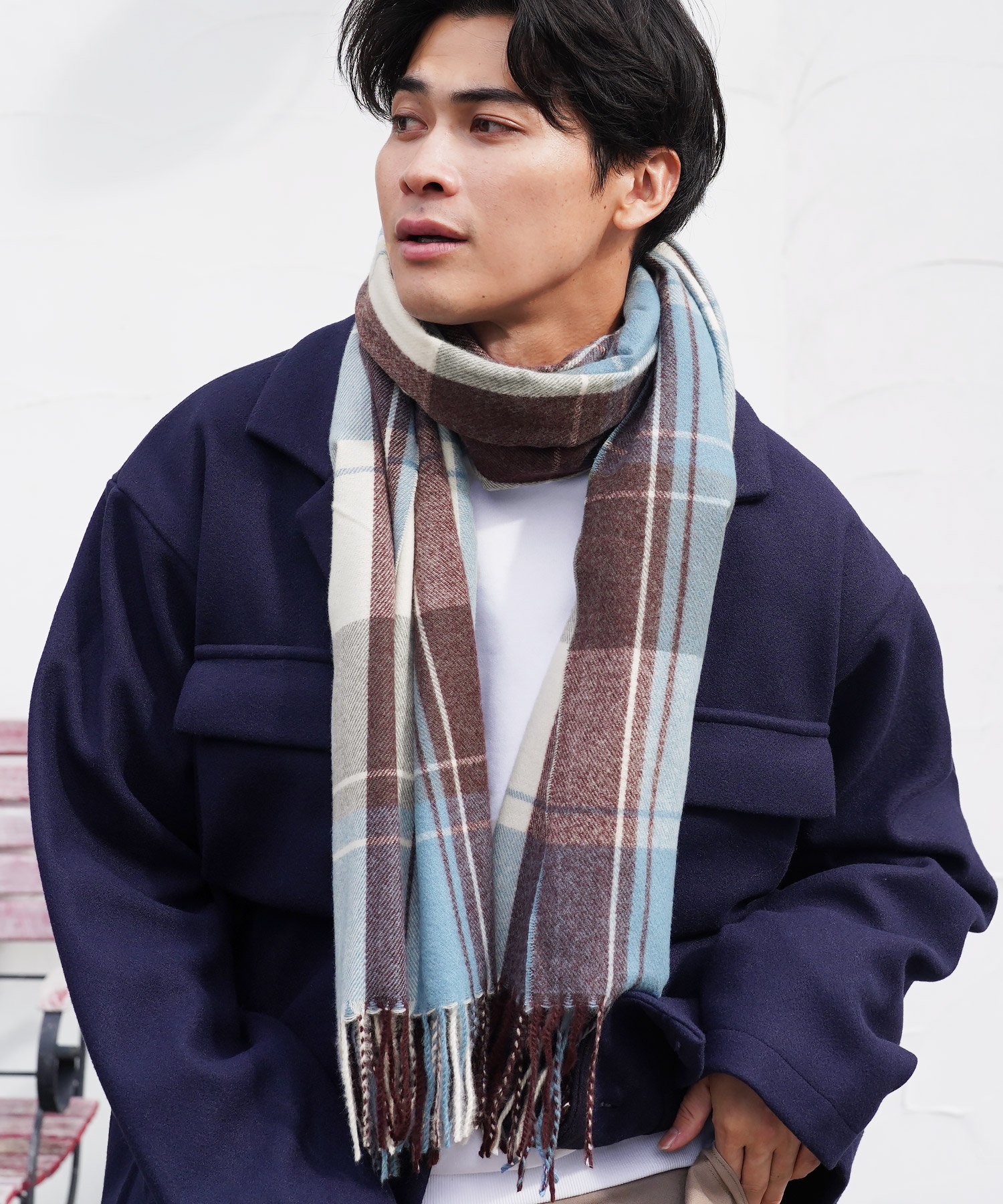 JIGGYS SHOP（ジギーズショップ） マフラー メンズ チェック柄