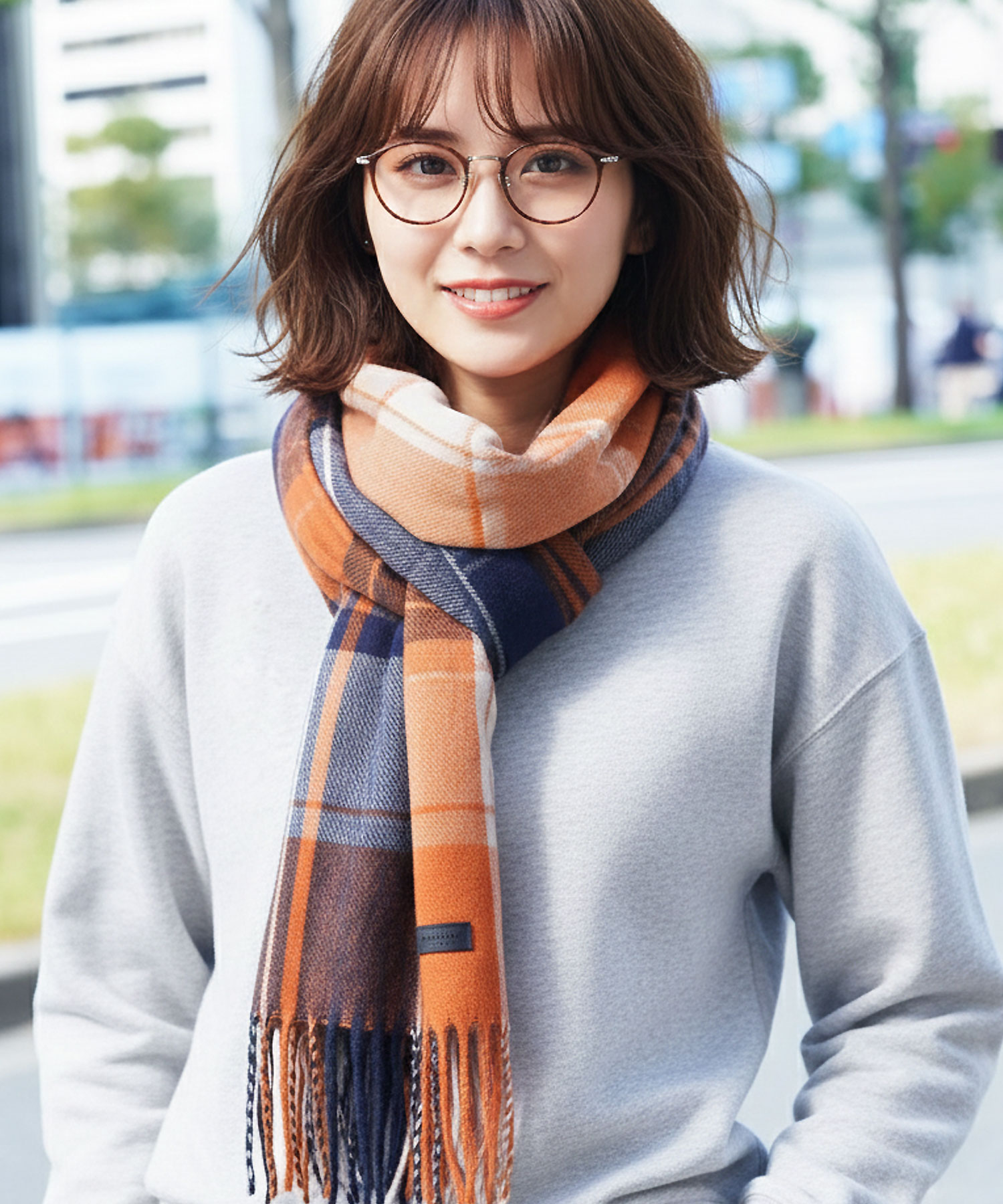 JIGGYS SHOP(ジギーズショップ) マフラー メンズ チェック柄 JIGGYS SHOP(ジギーズショップ) マフラー メンズ チェック柄