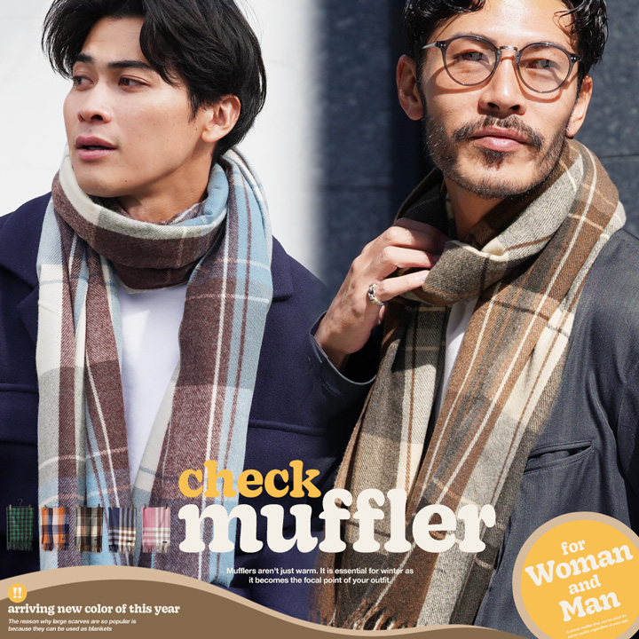 JIGGYS SHOP（ジギーズショップ） マフラー メンズ チェック柄