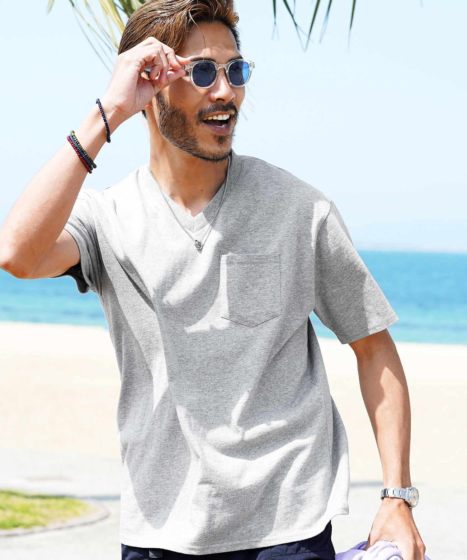 Tシャツ メンズ トップス カットソー 半袖Tシャツ 胸ポケット付き ポケT サステナブル クルーネック Vネック レディース ユニセックス 夏服 夏服 | JIGGYS SHOP | 04