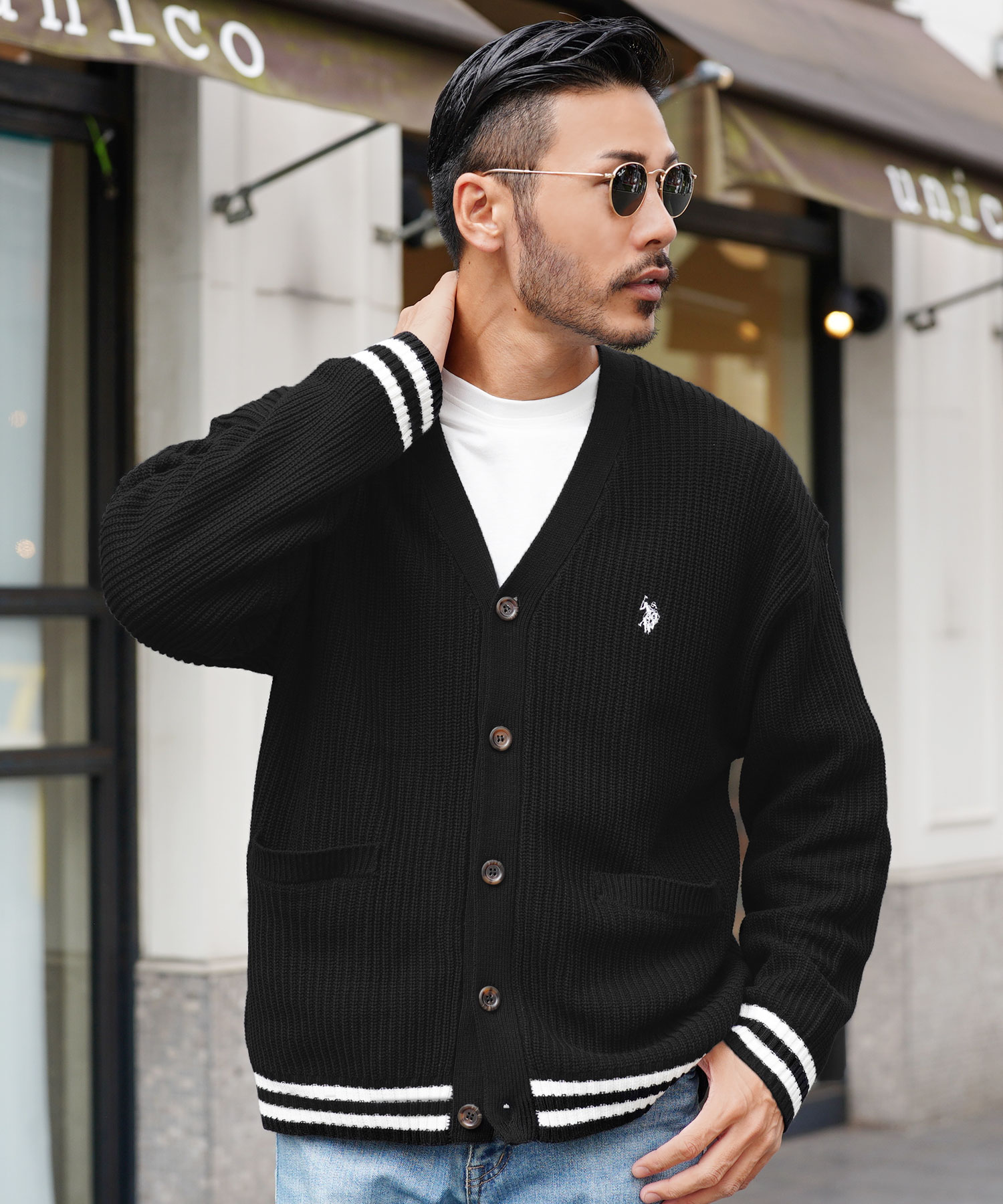 US.POLO ASSN. ユーエポロアッスン ニットカーディガン メンズ  