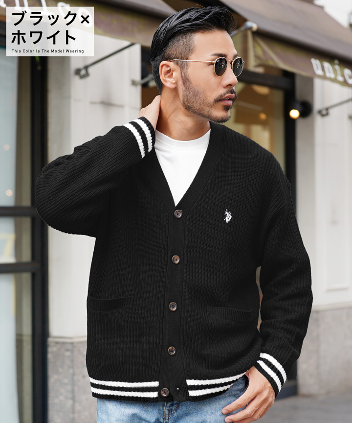 US.POLO ASSN. ユーエポロアッスン ニットカーディガン メンズ