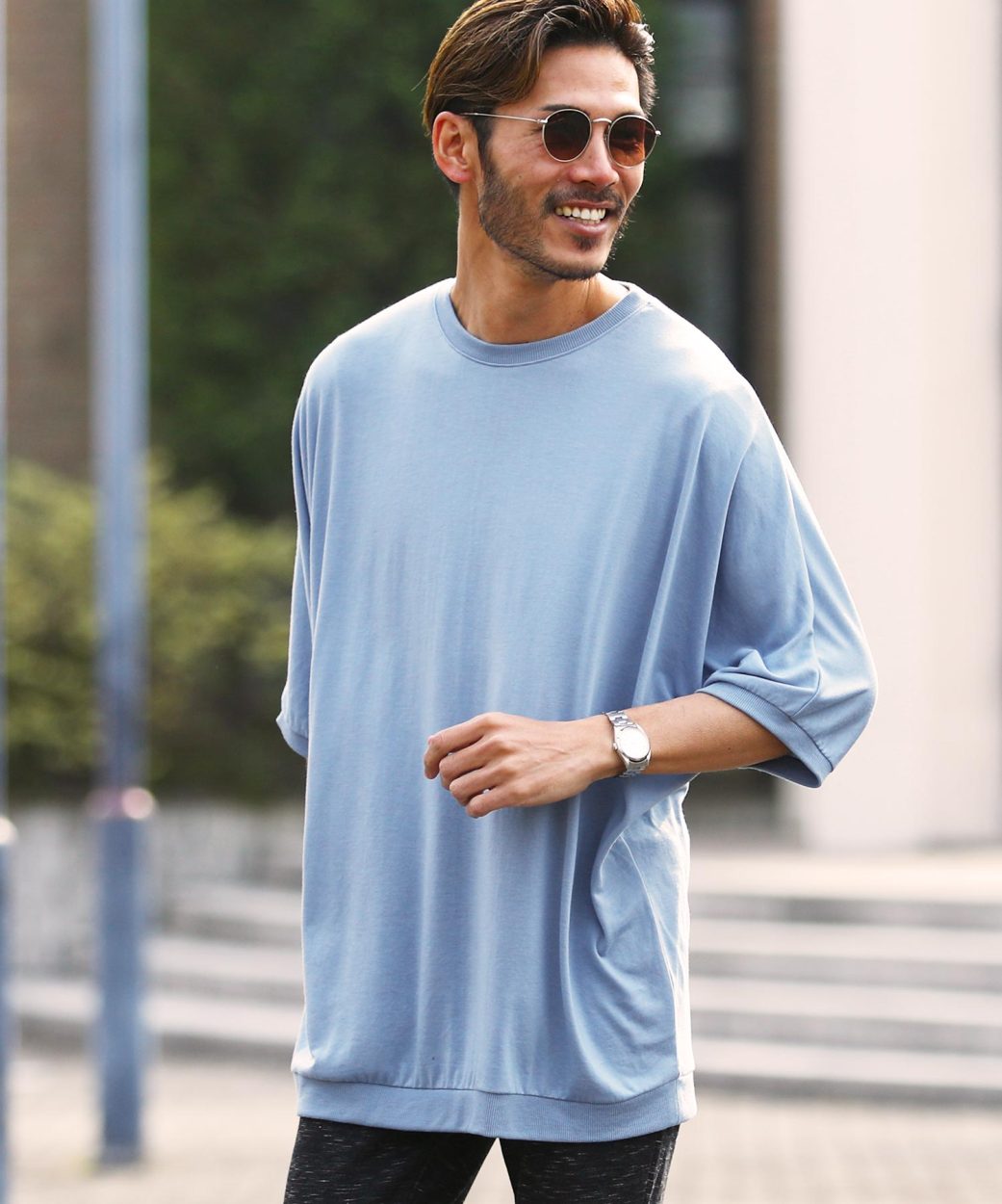 名作 Tシャツ メンズ トップス カットソー 5分袖tシャツ ドルマンスリーブ Tr素材 クルーネック ビッグシルエット ルーズ ゆったり 春 春服2 495円 Aynaelda Com