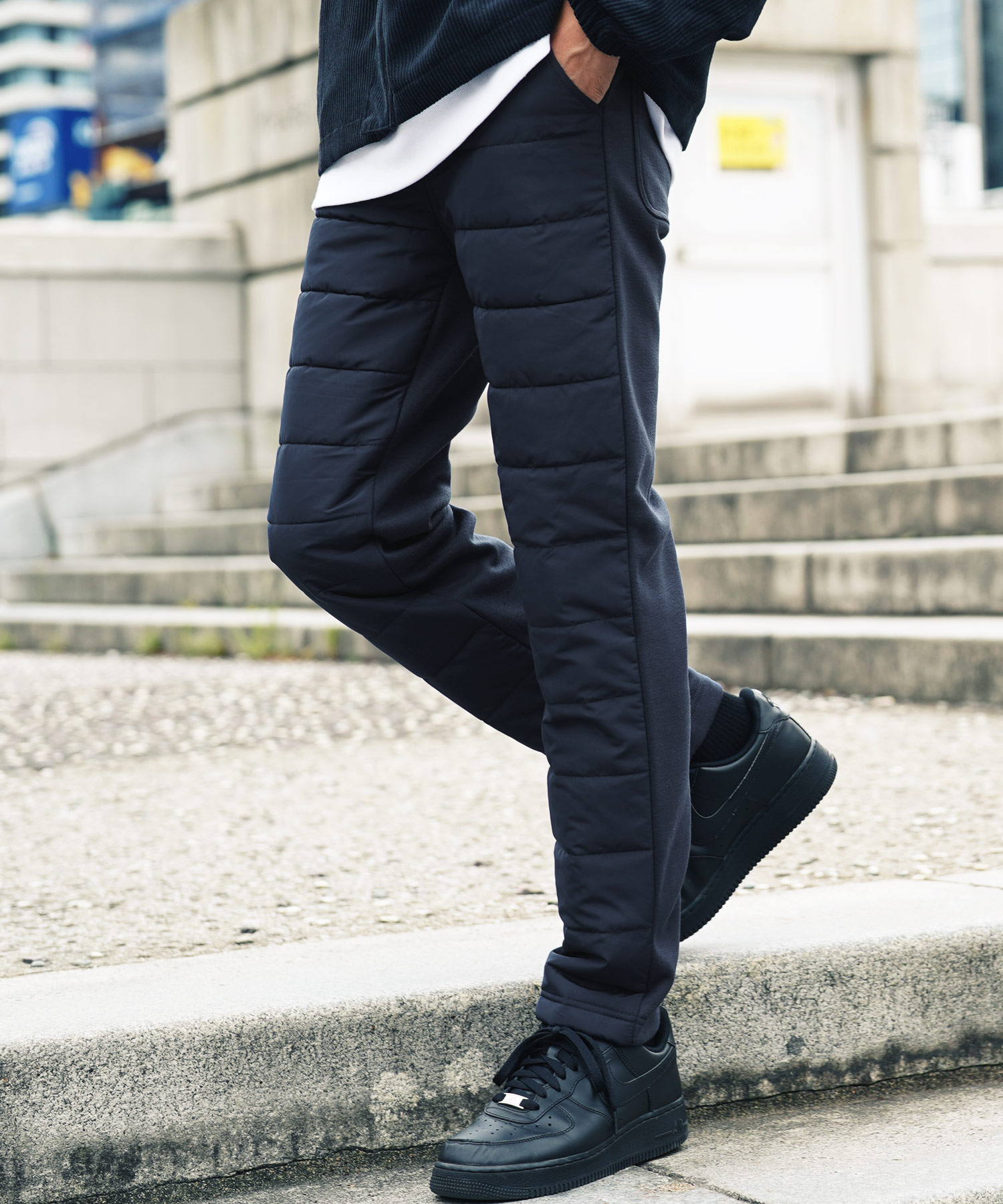 日本最大級の品揃え 人気 カジュアル ジョガーパンツ ラインスリムタイプ 足長効果 ジャージ 黒