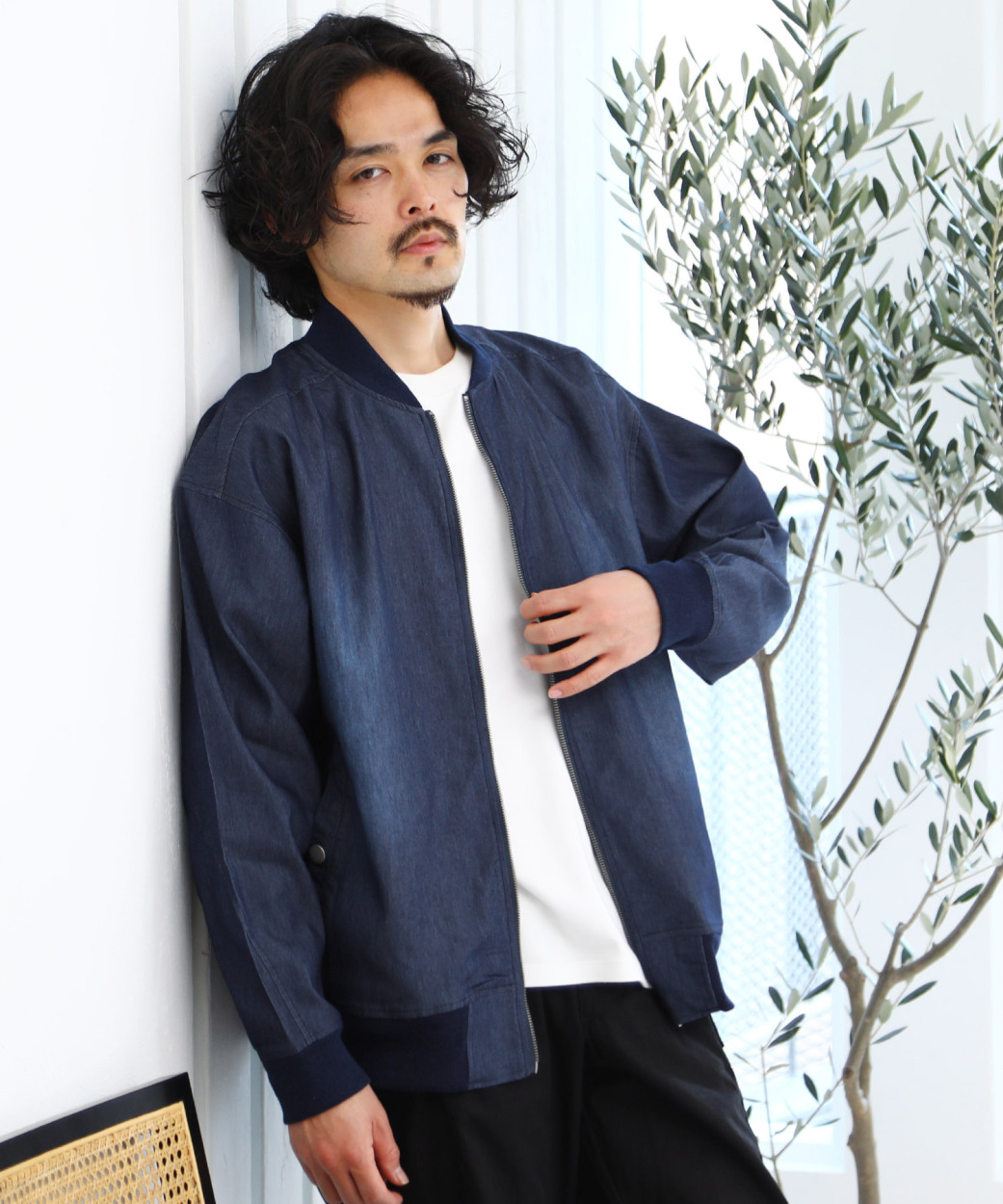 Ma 1ジャケット メンズ アウター ミリタリージャケット フライトジャケット ブルゾン ライトデニム シャツ地 ストレッチ 春 春服 Jiggys Shop 通販 Paypayモール