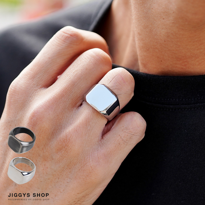 リング 指輪 メンズ シグネットリング ステンレス 印台リング プレゼント ギフト アクセサリー :214620:JIGGYS SHOP 通販  