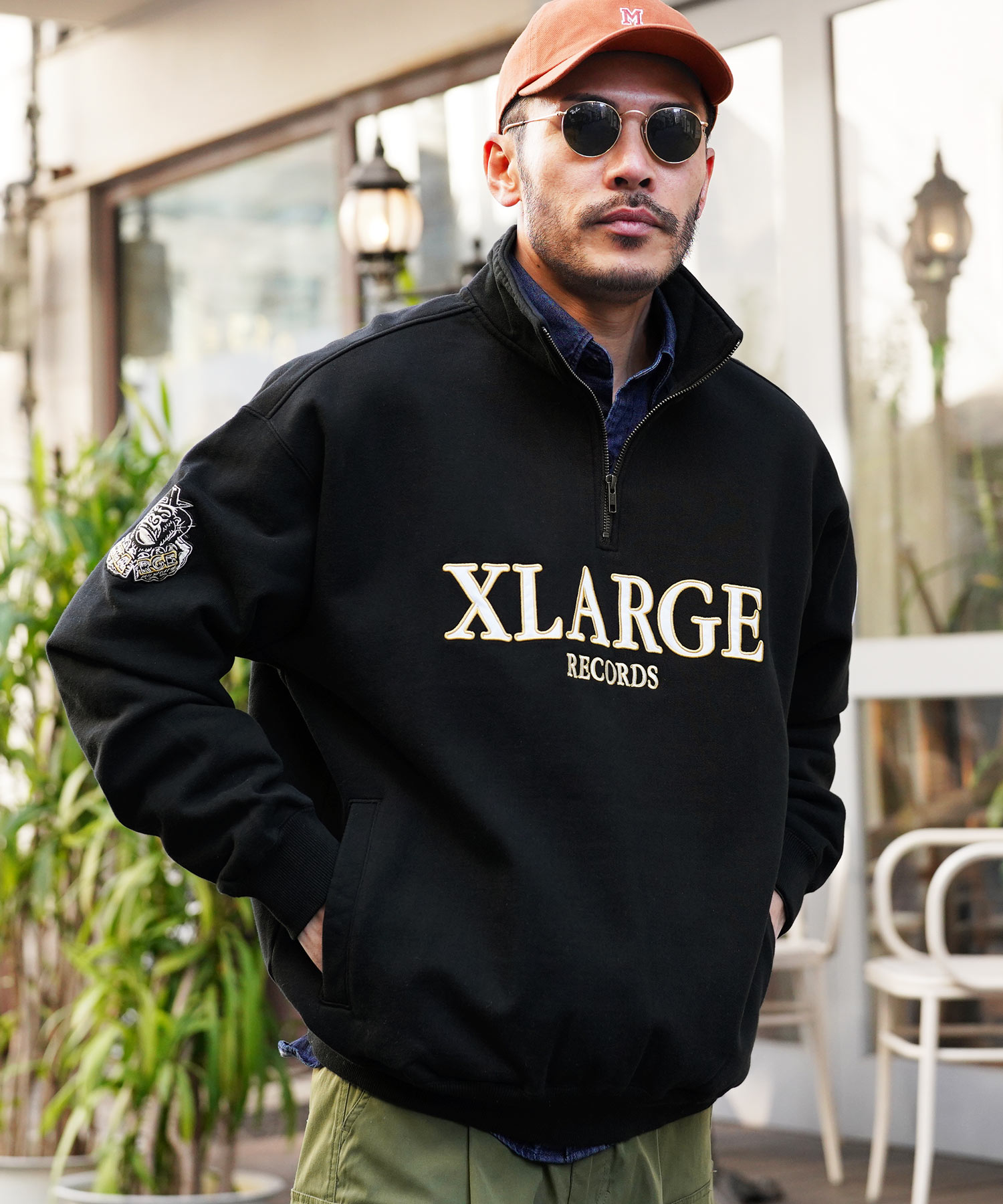 【日本製新品】XLARGEハーフジップ トップス