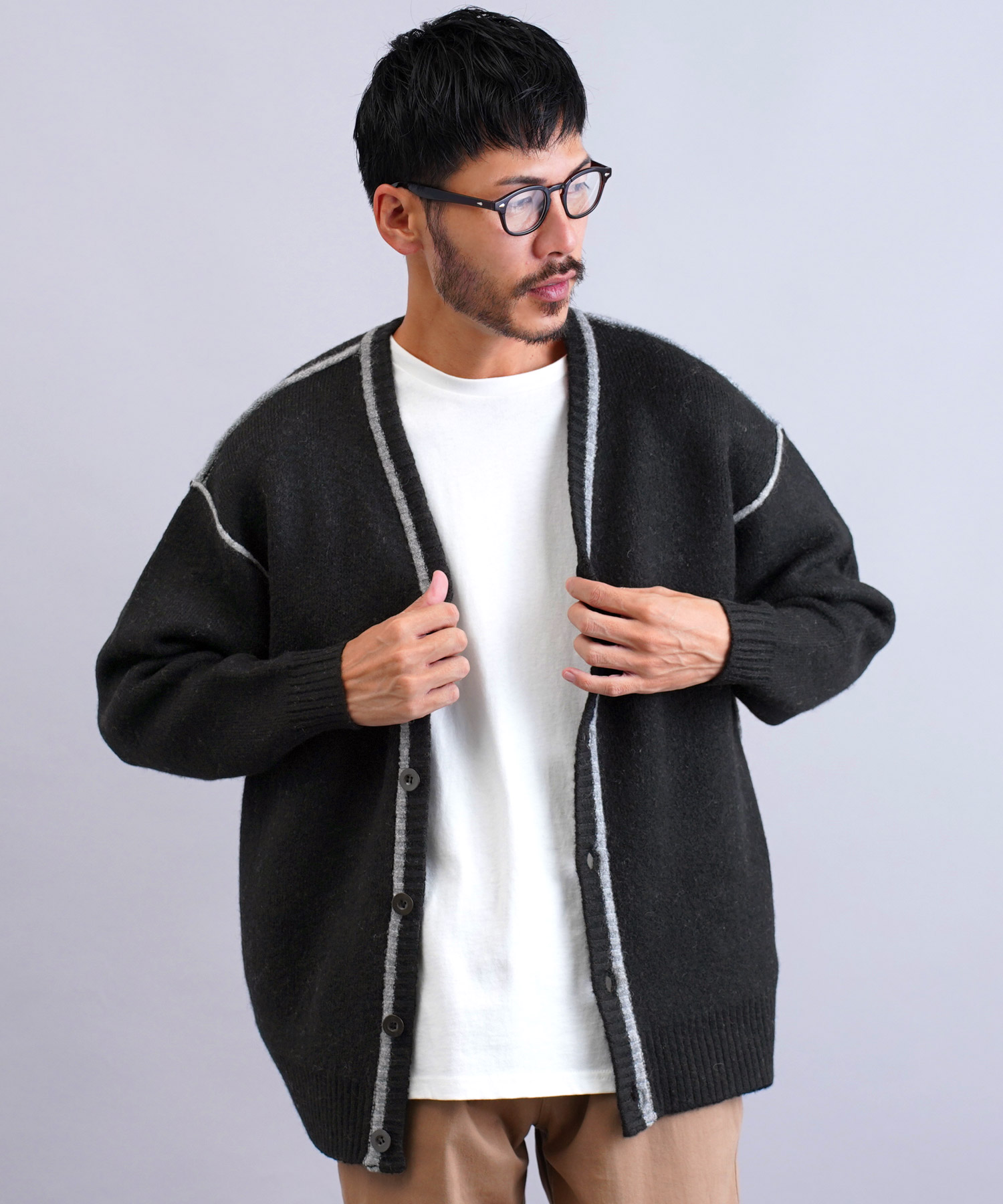 JIGGYS SHOP カーディガン メンズ トップス ニットカーディガン