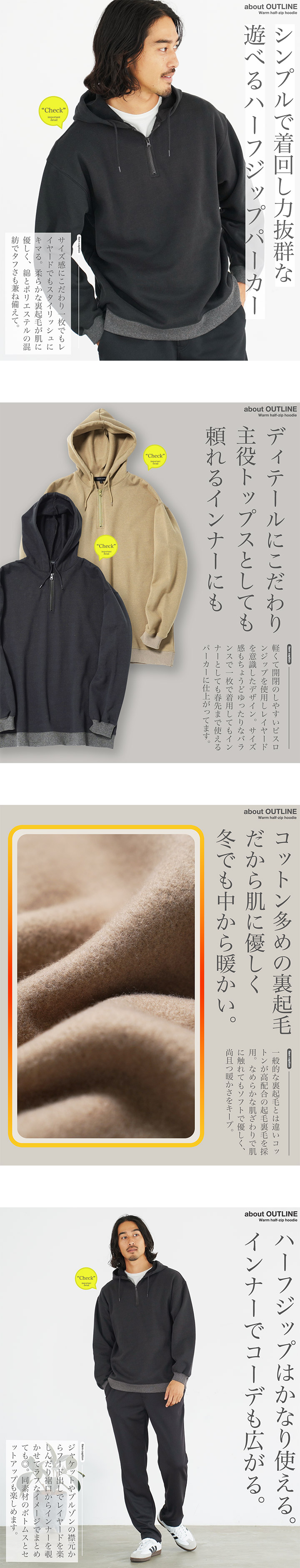 JIGGYS SHOP（ジギーズショップ） パーカー メンズ トップス ハーフ