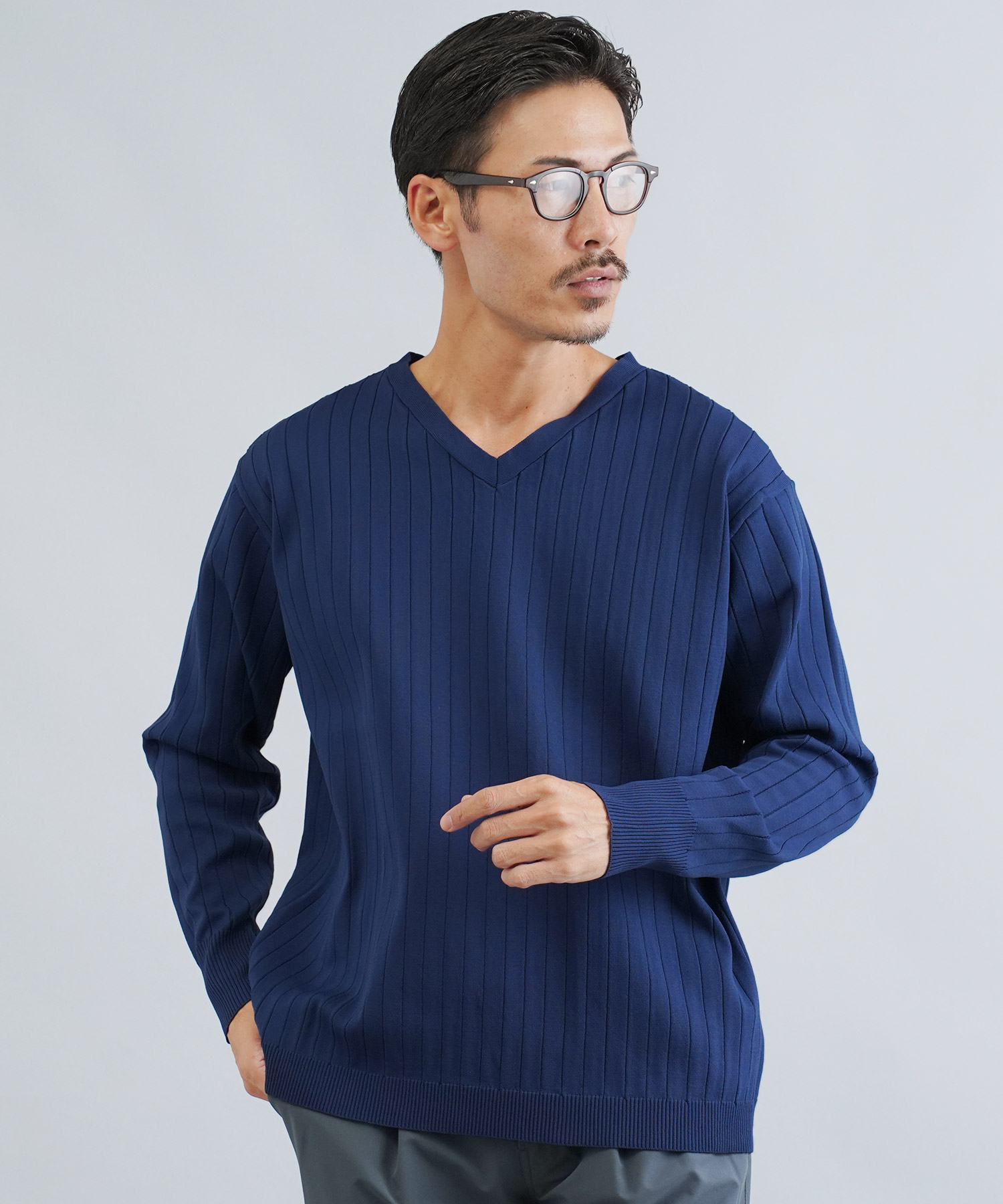 豪奢な JIGGYS SHOP リブニット トップス メンズ ニットセーター メンズウェア